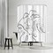 Infinity Of Simple I by PI Creative Art Shower Curtain 71&#x22; x 74&#x22;